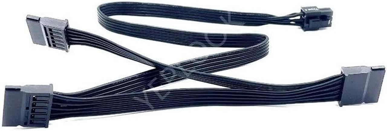 Alt view image 6 of 6 - 6Pin to 3 SATA Male Straight SSD HDD Power Cable 18AWG for CORSAIR RM450 RM550 RM650 RM750 RM850 RM1000 Platinum Modular PSU