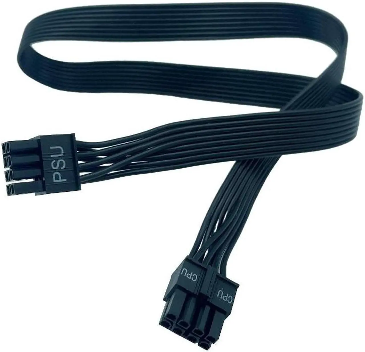 Alt view image 3 of 6 - Original Seasonic SnowSilent 750W 1050W 1250W Modular Fonte PSU 8Pin to 4+4Pin EPS 12V CPU Power Cable Flat Wire 70CM 18AWG New