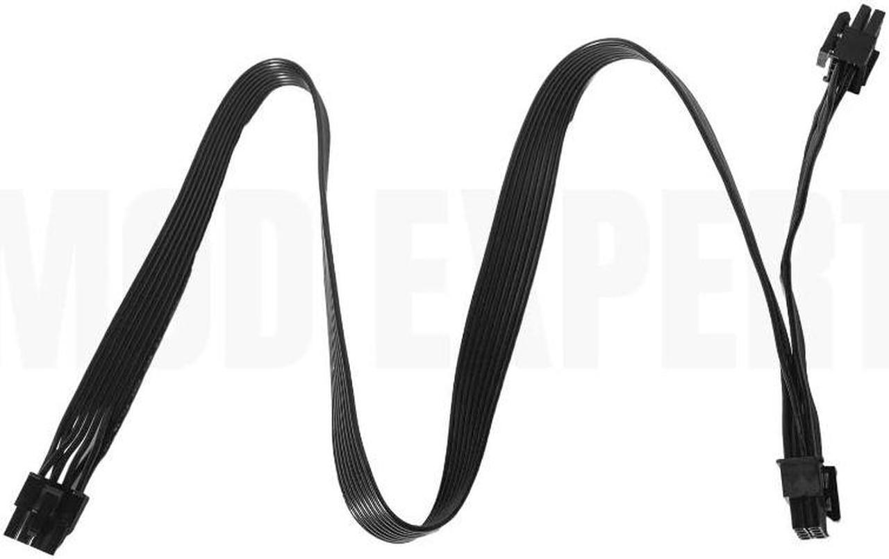 Alt view image 5 of 6 - Original Seasonic X Series Dual CPU EPS Power Cable 8Pin to Dual 4+4Pin for X-1250, X-1050, X-850, X-750, X-650 Gold Modular PSU
