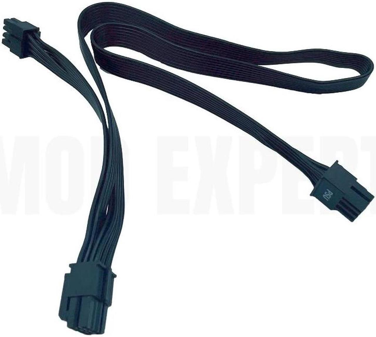 Alt view image 6 of 6 - Original Seasonic X Series Dual CPU EPS Power Cable 8Pin to Dual 4+4Pin for X-1250, X-1050, X-850, X-750, X-650 Gold Modular PSU
