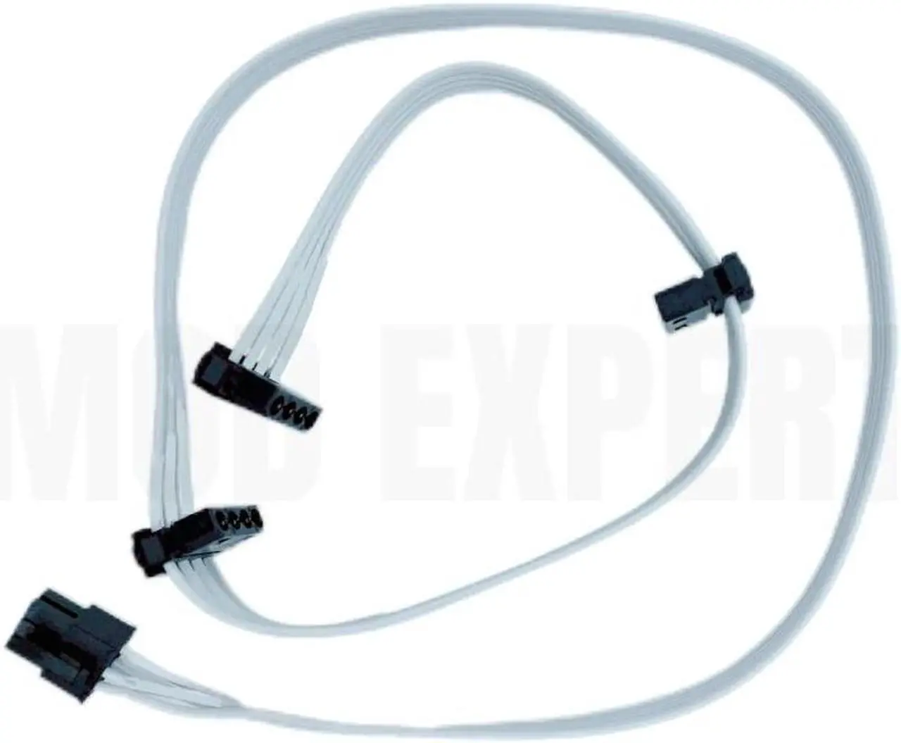 Alt view image 4 of 6 - White 6Pin to 3 Molex IDE 4Pin Angled Case Fan Power Cable for Seasonic VERTEX GX-1200 GX-1000 WHITE EDITION Power Supply Power