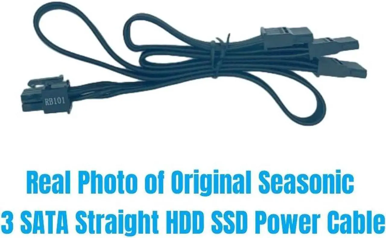 Alt view image 3 of 6 - Original Seasonic 6Pin to 3 SATA Straight SSD HDD Power Cable for Seasonic PRIME, FOCUS, Platinum, CORE, M12II EVO, SnowSilent