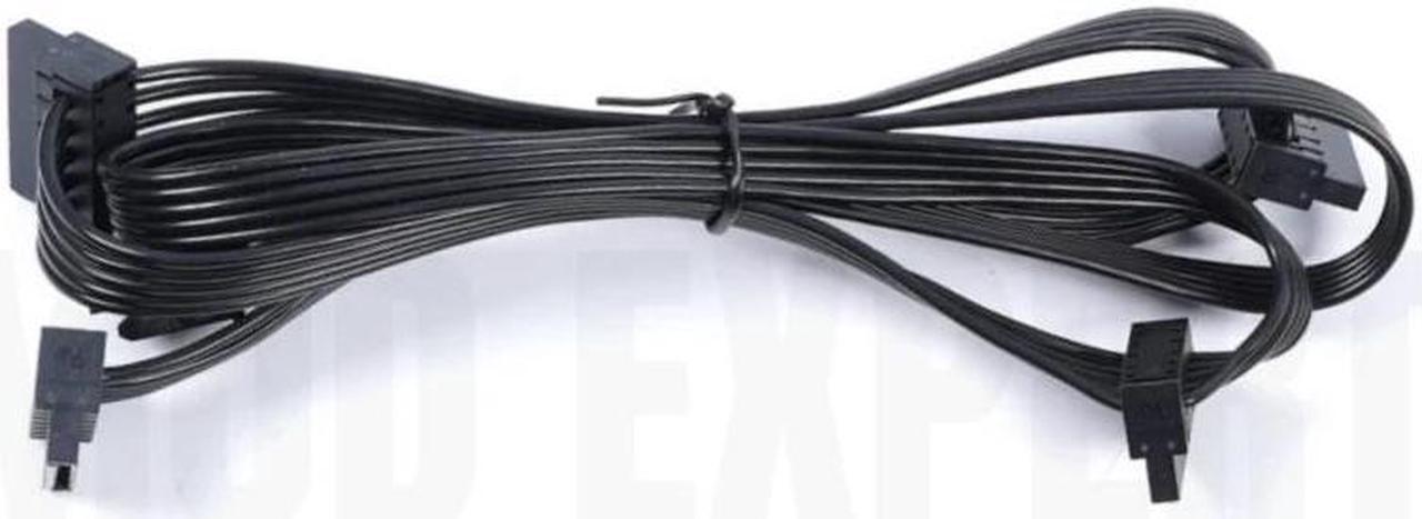 Alt view image 3 of 6 - Original Seasonic 4 SATA Angled HDD SSD Modular Power Cable for Seasonic FOCUS 850W 750W 650W 550W 500W 450W GOLD Modular Power