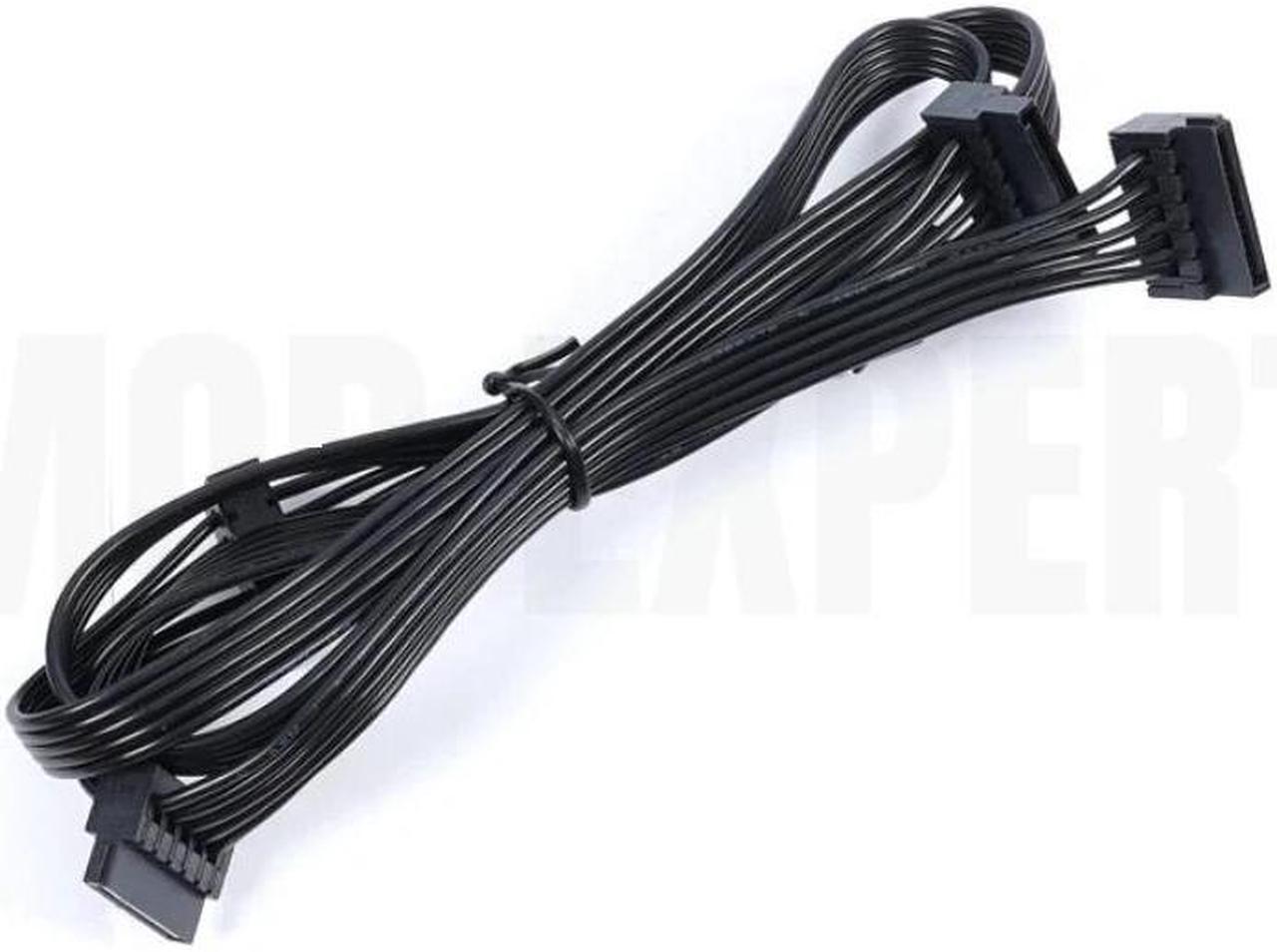 Alt view image 2 of 6 - Original Seasonic 4 SATA Angled HDD SSD Modular Power Cable for Seasonic FOCUS 850W 750W 650W 550W 500W 450W GOLD Modular Power