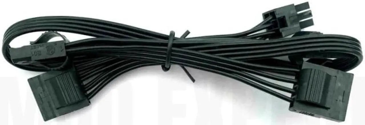 Alt view image 3 of 6 - Original Seasonic 6Pin to 4 Molex IDE 4Pin Female Peripheral Modular Fan Power Cable for Seasonic M12II EVO 520W 620W 750W 850W