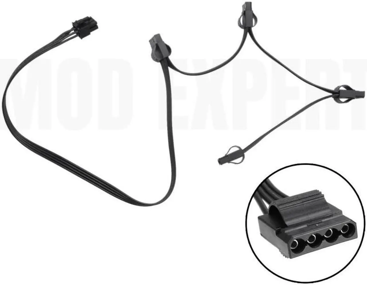 Alt view image 6 of 6 - Original Seasonic 6Pin to 4 Molex IDE 4Pin Female Peripheral Modular Fan Power Cable for Seasonic M12II EVO 520W 620W 750W 850W