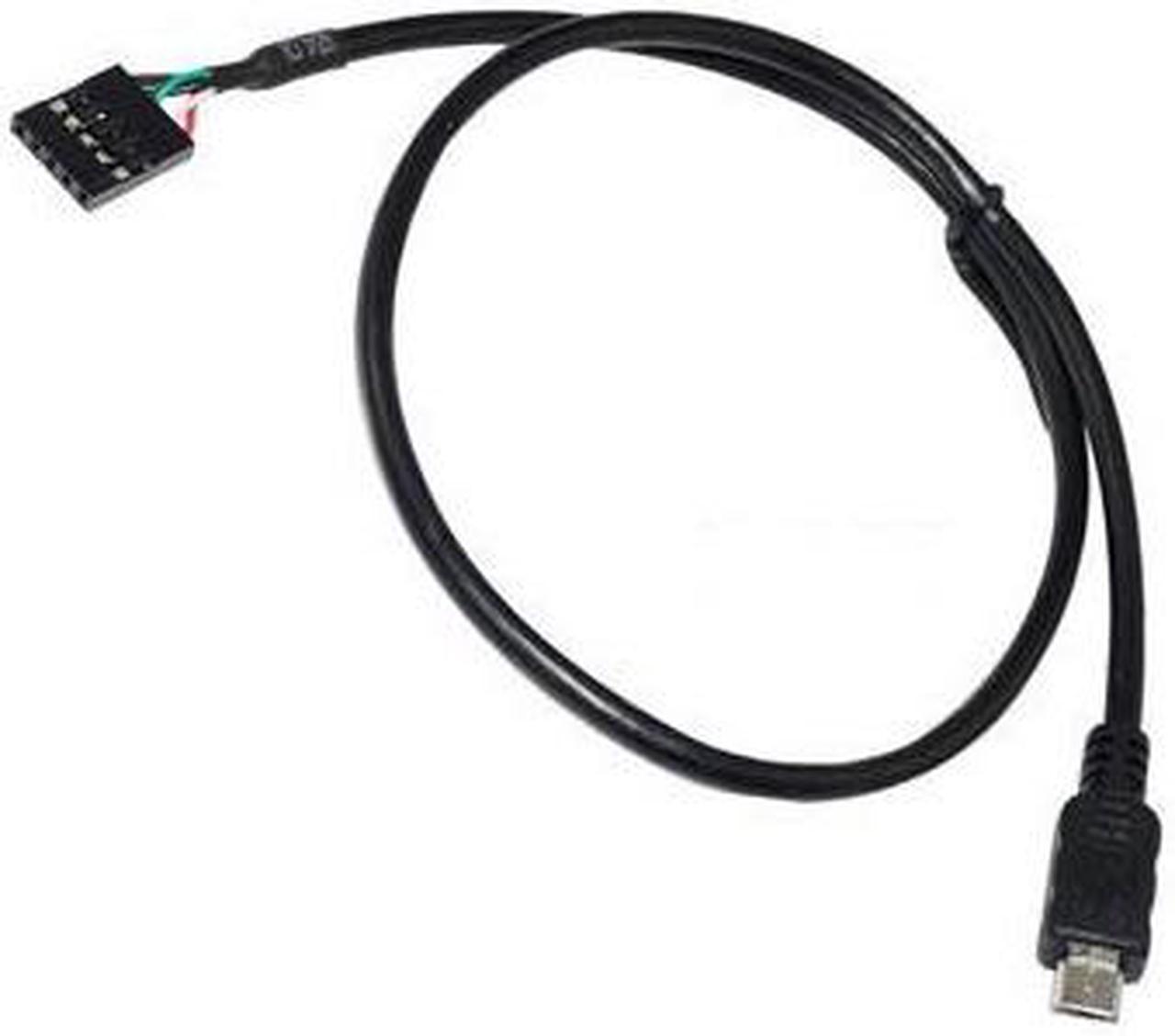 50CM micro usb 5pin male to 1x 5Pin Female 0.1" USB header PCB motherboard cable