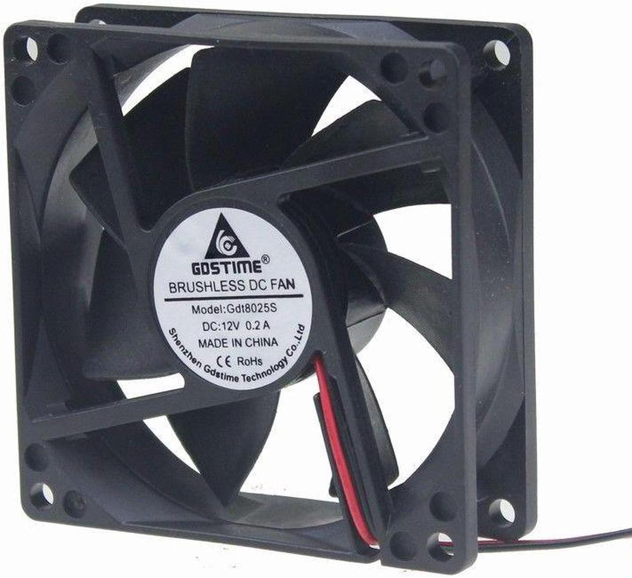 12V 8cm 80mm 80x80x25mm Kühlung fan Brushless PC CPU Case Cooling Fan 2pin