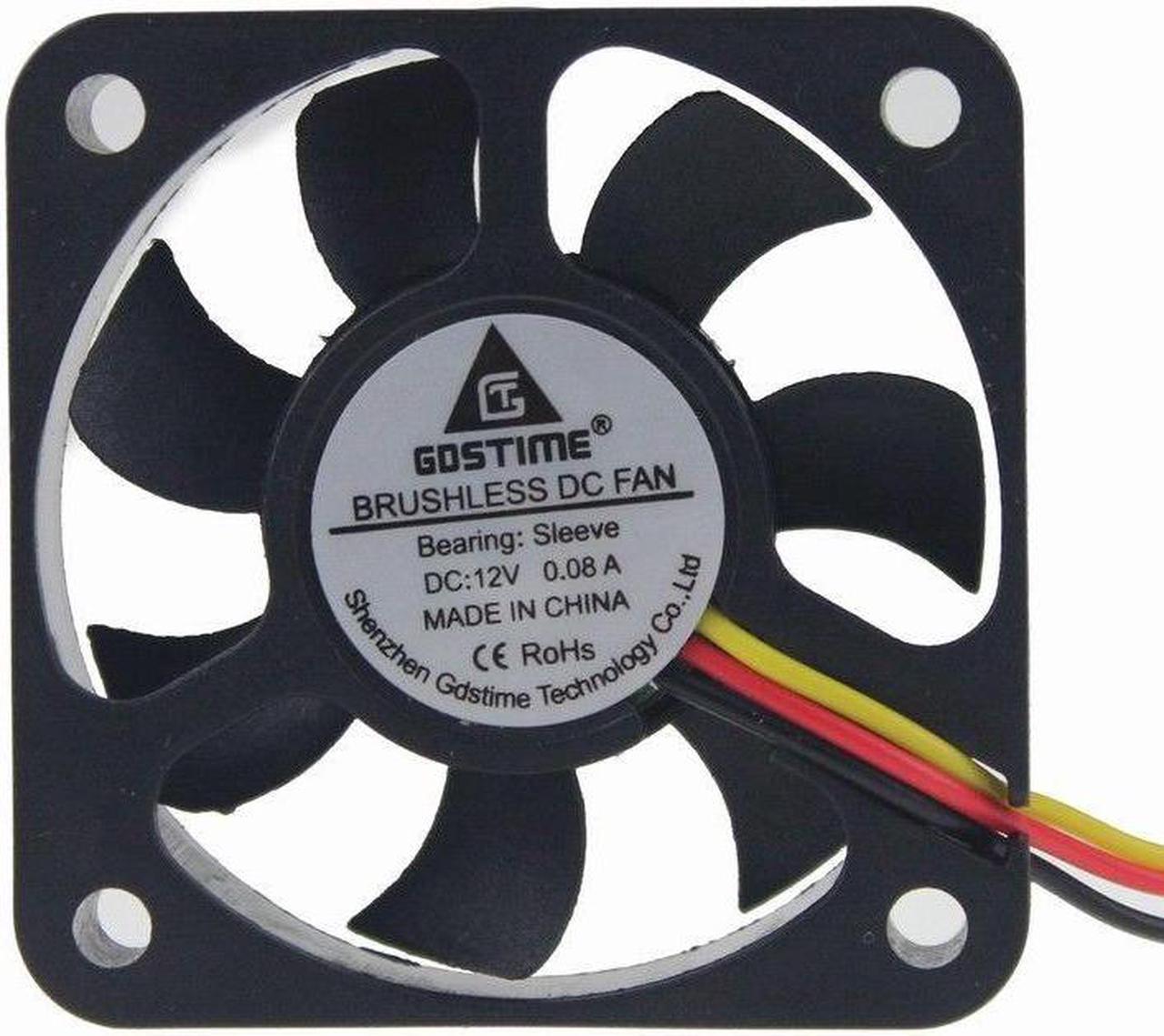 12V 5cm 50mm 50x50x10mm 3pin 7blades Brushless fan Cooling Cooler Fan