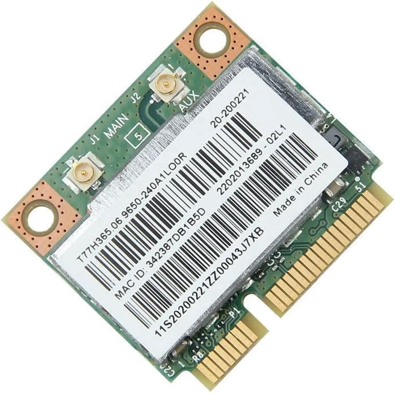 Alt view image 3 of 5 - Broadcom BCM943228HMB Dual Band 300Mbps 802.11abgn Wireless Wifi Card BT 4.0