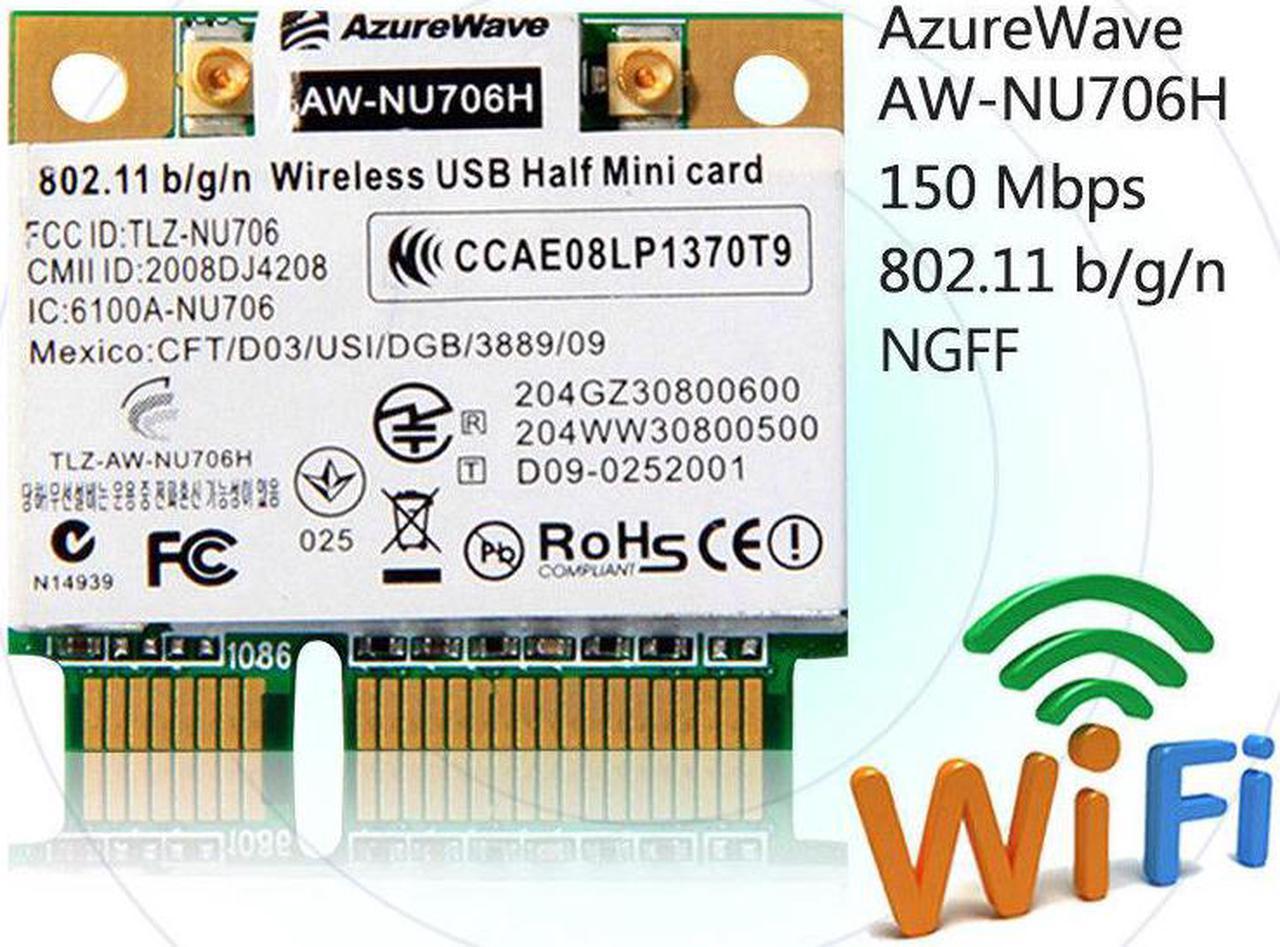 AzureWave AW-NU706H RT3070L 300Mbps Wifi 802.11 b/g/n Mini PCI-E Wireless Card