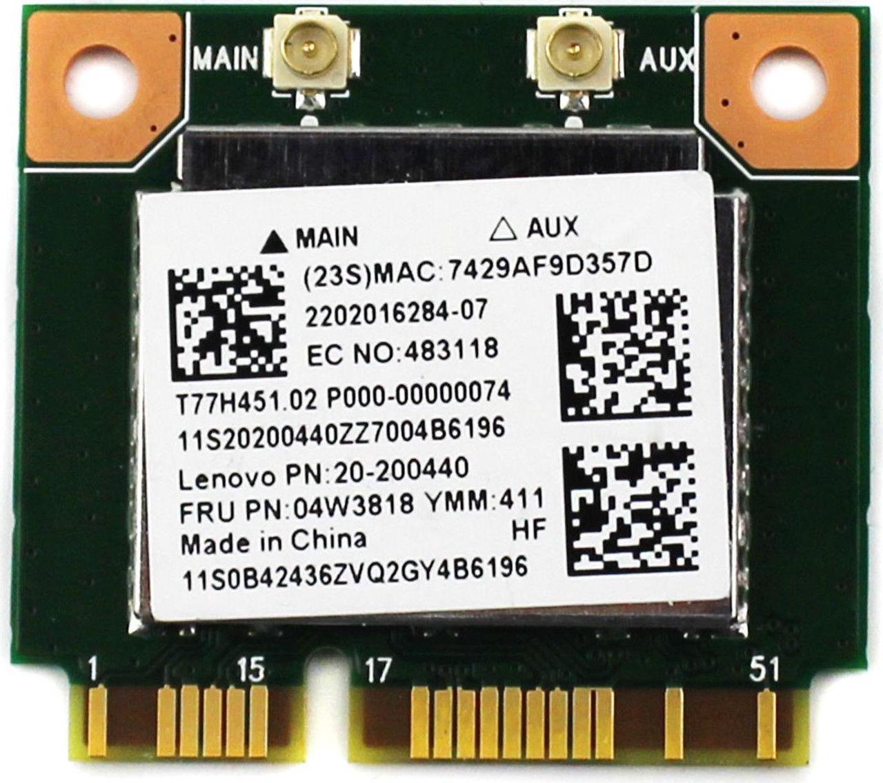 300M  WIFI Card 04w3813 Bluetooth 4.0 RTL8723BE for ThinkPad E440 E540 S440 S540