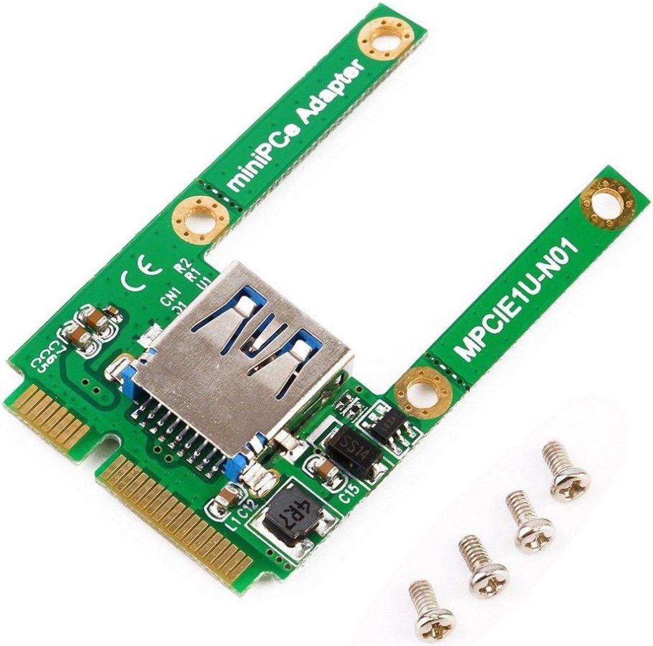 Mini PCIe mPCIe to USB 2.0 Port Card Support USB WiFi Bluetooth Adapter Reader E