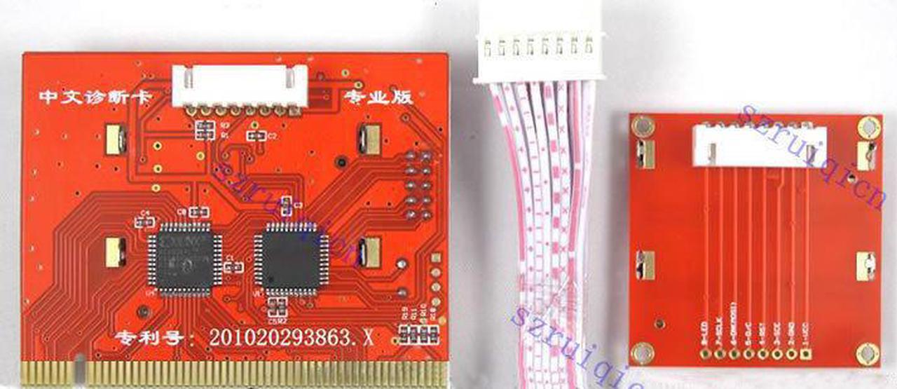 Alt view image 3 of 4 - Dual Screen Mainboard LCD Post Test Card Mini PCI-E-PCI-LPC Laptop Desktop PC