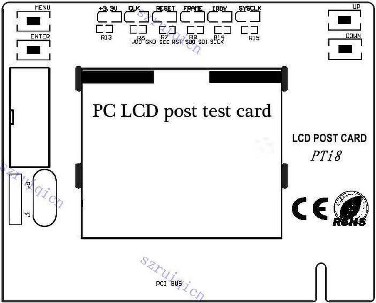 Alt view image 2 of 4 - Dual Screen Mainboard LCD Post Test Card Mini PCI-E-PCI-LPC Laptop Desktop PC