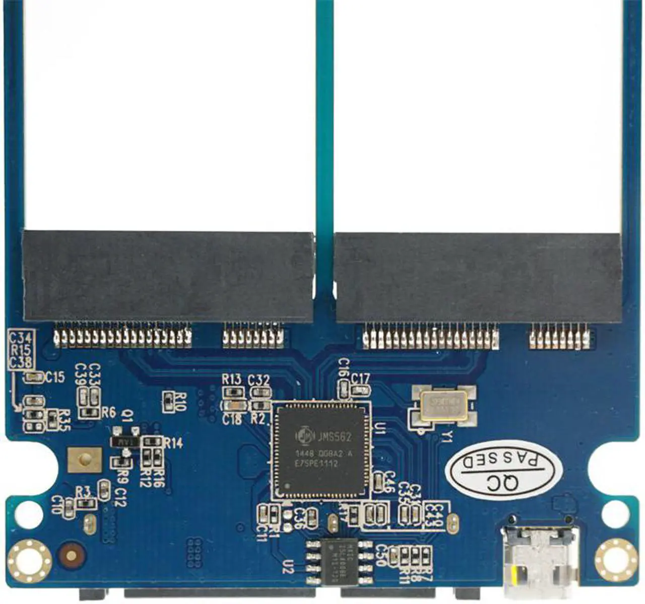 Alt view image 5 of 5 - Dual mSATA RAID to 22pin SATA Adapter 2.5 inch SATA 3.0 Enclosure USB3.0 to 2 MSATA SATA 3 RAID 0/1