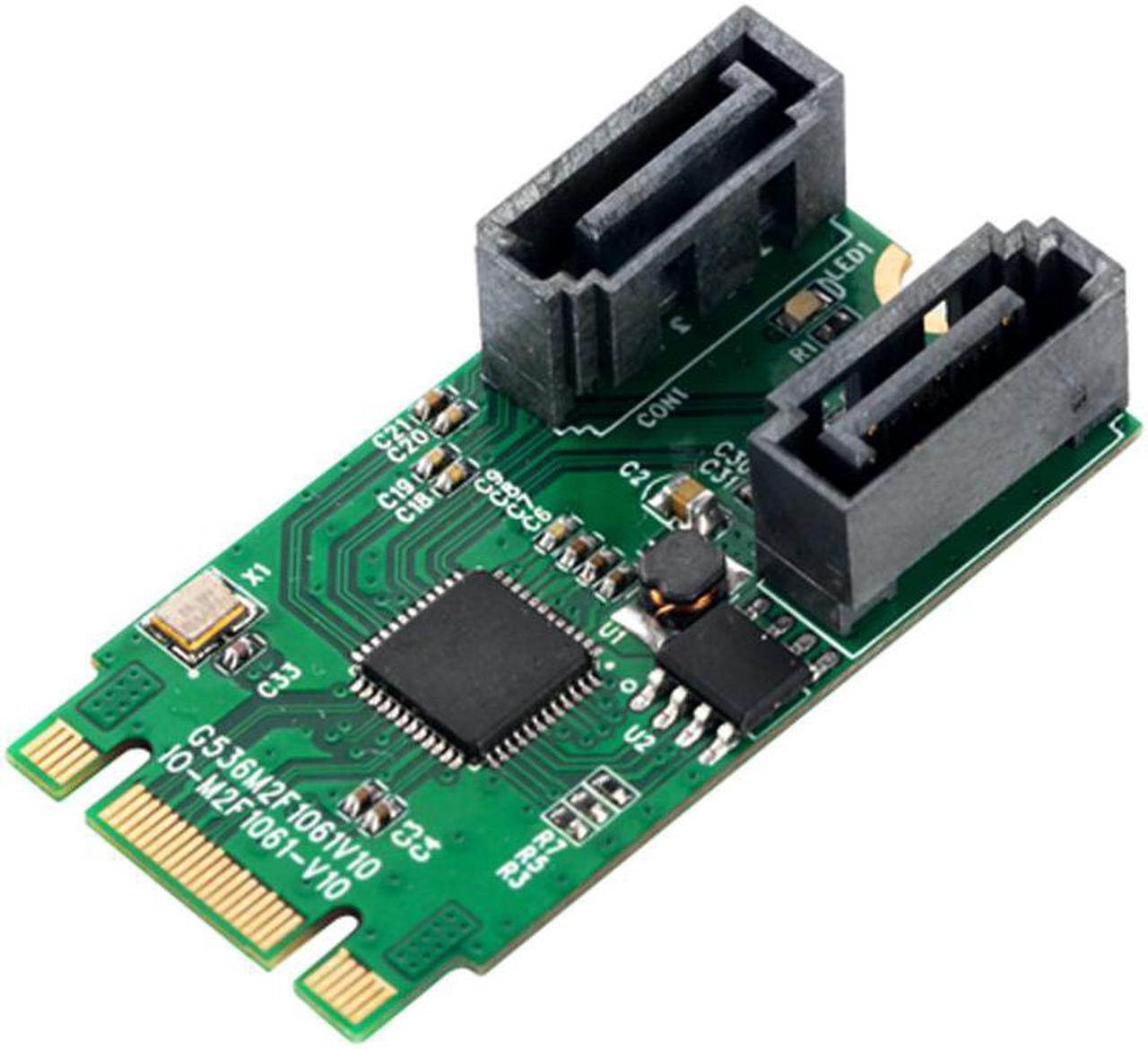 M.2 B + M Key slot to 2 Port SATA 6G RAID Adapter controller Card Support win 8 10 RAID0/1