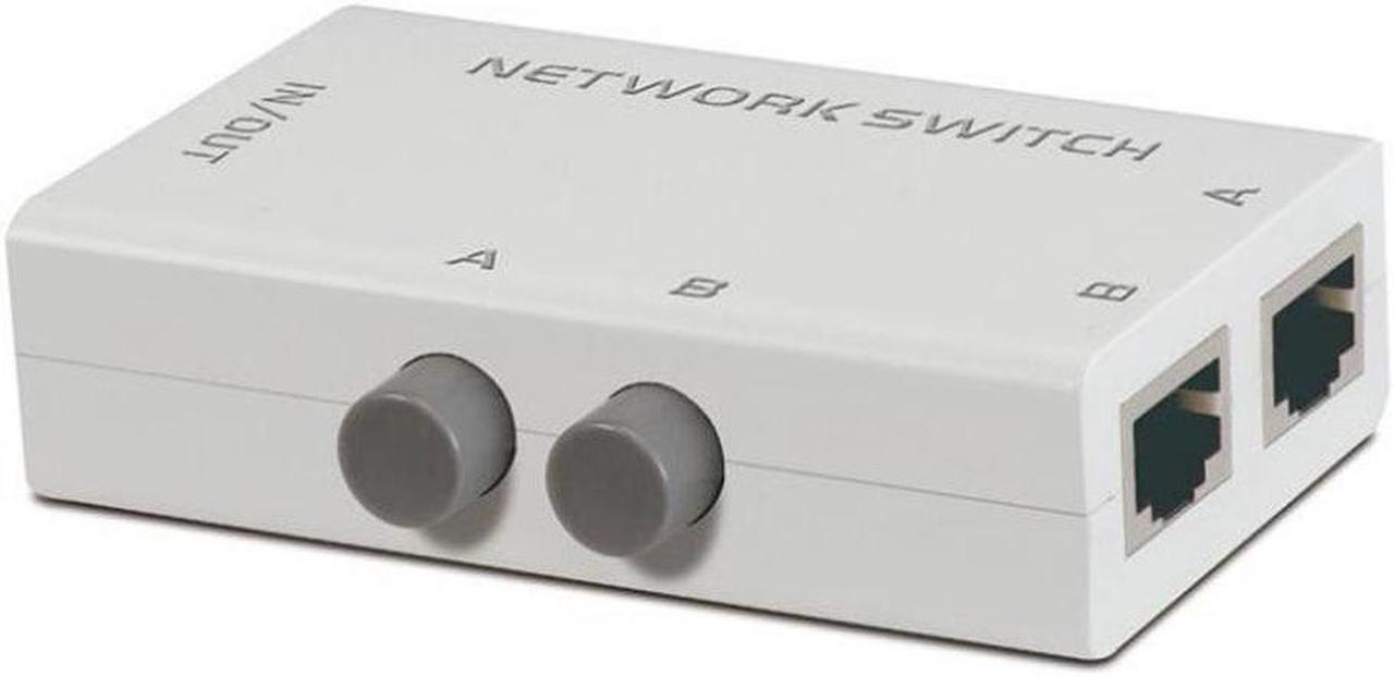 2 Ports Network Switch Splitter Selector Hub 2-In 1-Out or 1-In 2-Out