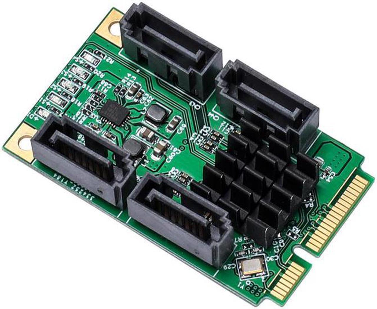 4 Port SATA III 6G Mini PCI Express Marvel 88SE9215 Controller Card