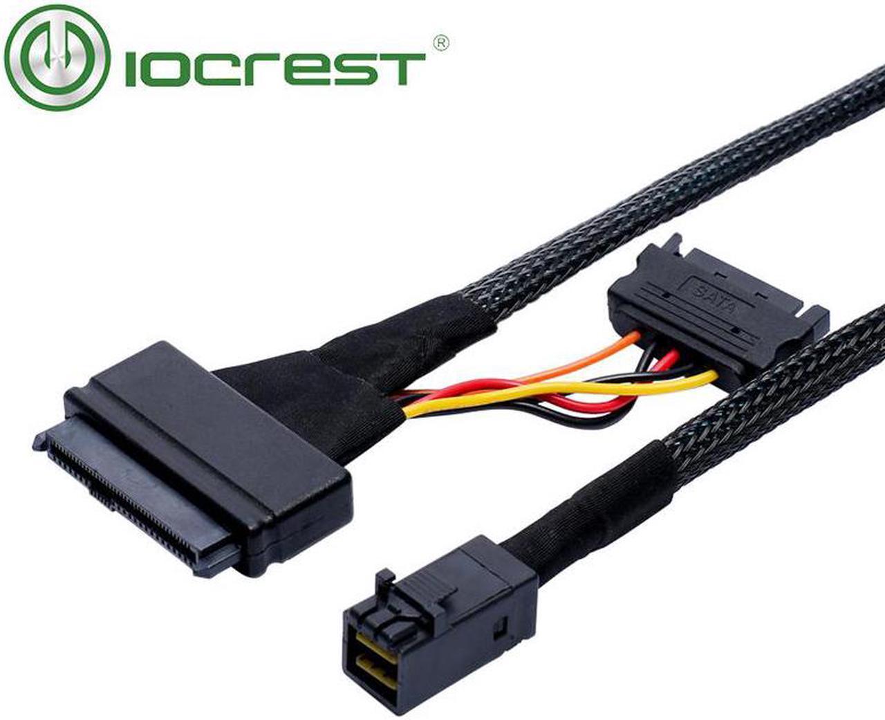 HD Mini-SAS (SFF-8643) to U.2 (SFF-8639) Cable for 2.5" NVMe SSD for Mining