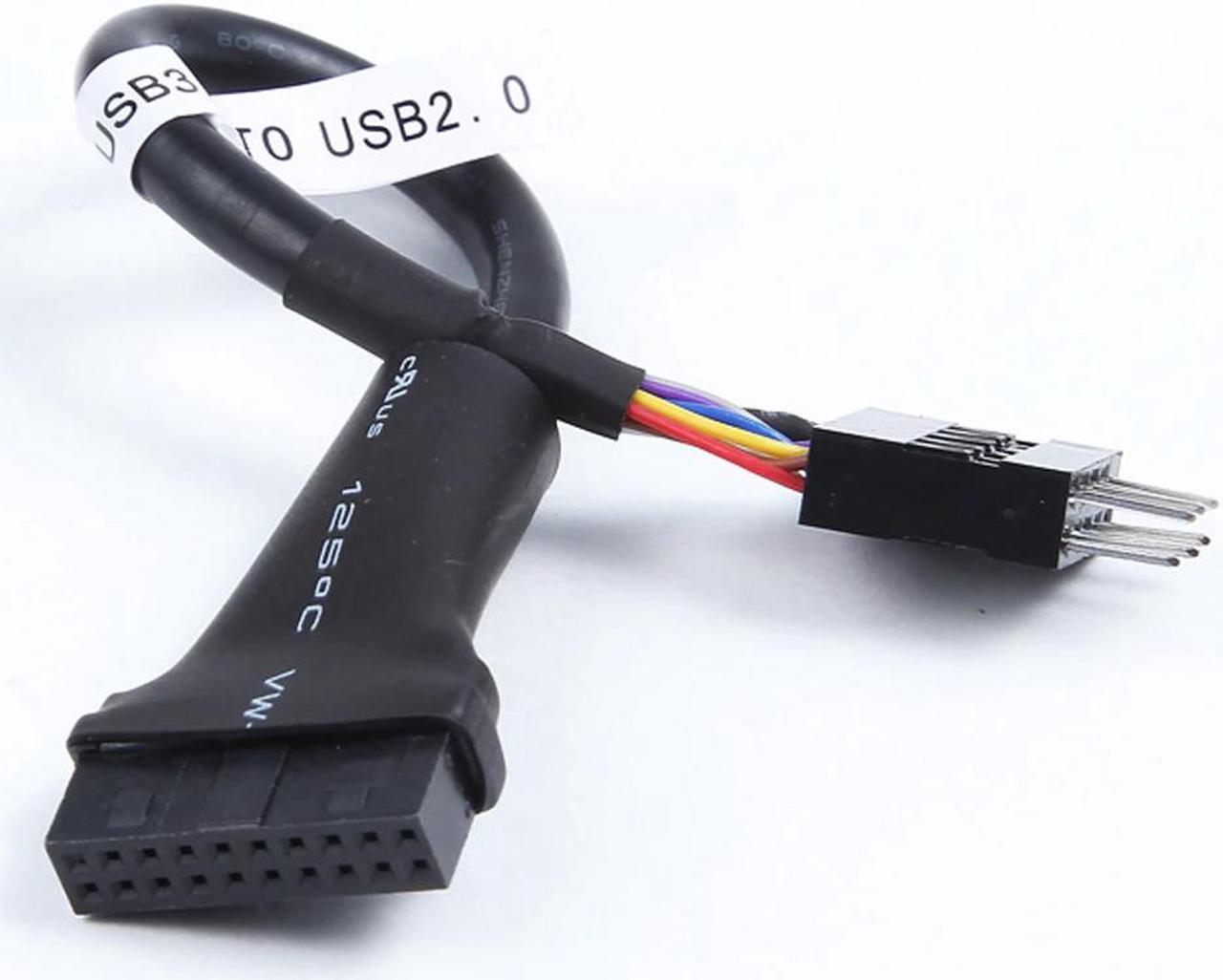 Desktop 19pin USB 3.0 Female header to 9pin USB 2.0 Male port Comversion Cable Motherboard 9 Pin Male to 20 Pin Female adapter