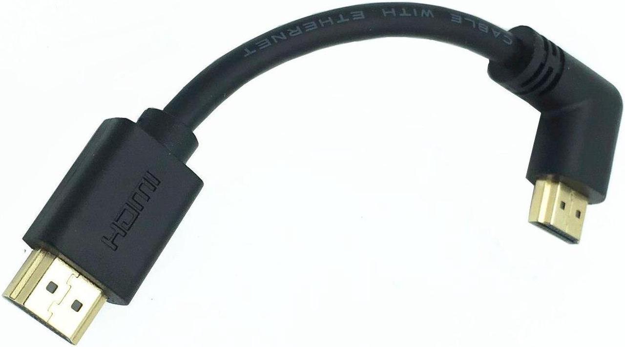 HDMI 2.0V 4K*2K @60HZ ,HDMI Male to HDMI Male Right Angled Cable  15cm