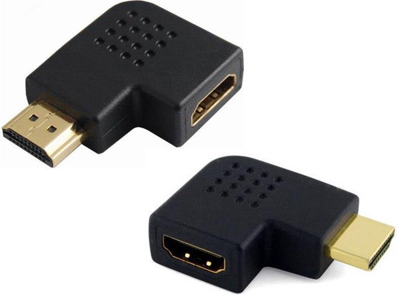 HDMI Right Angle Port Saver M/F Adapter - Vertical Flat Left 90 Degree