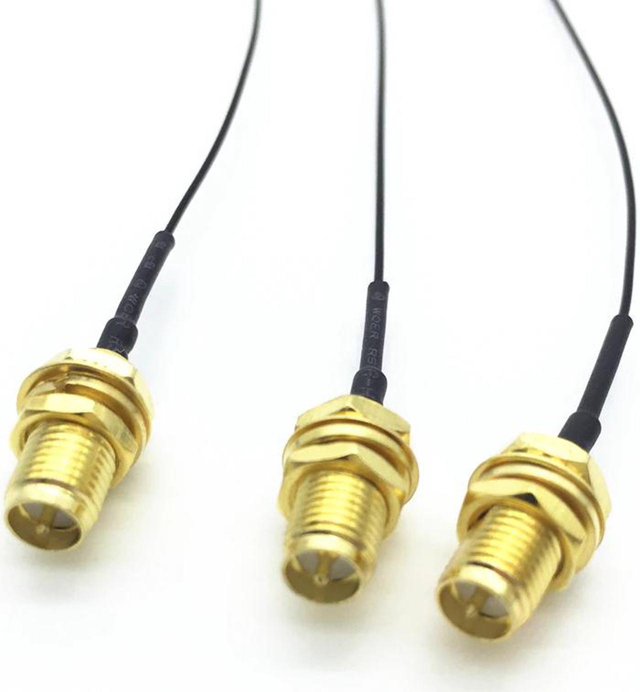 3 x IPEX MHF4 to RP-SMA Male Pin 0.8mm Cable for NGFF/M.2 Antenna WiFi Wireless router 25cm/9.8"