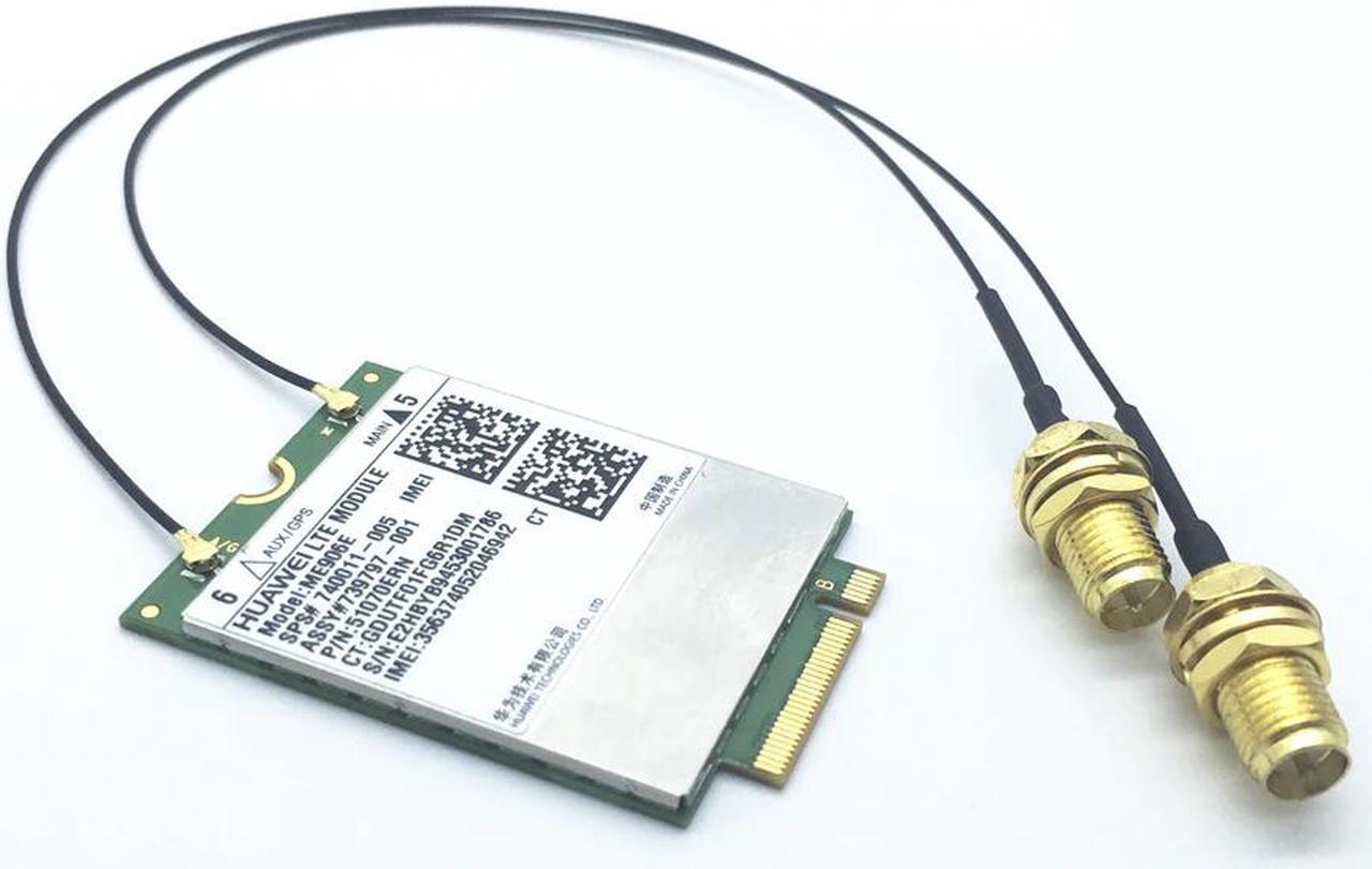 A Pair of IPEX MHF4  to RP-SMA Pigtail for Laptop /Embedded Antenna for WWAN 3G/4G/LTE ME906E NGFF / M.2 Module