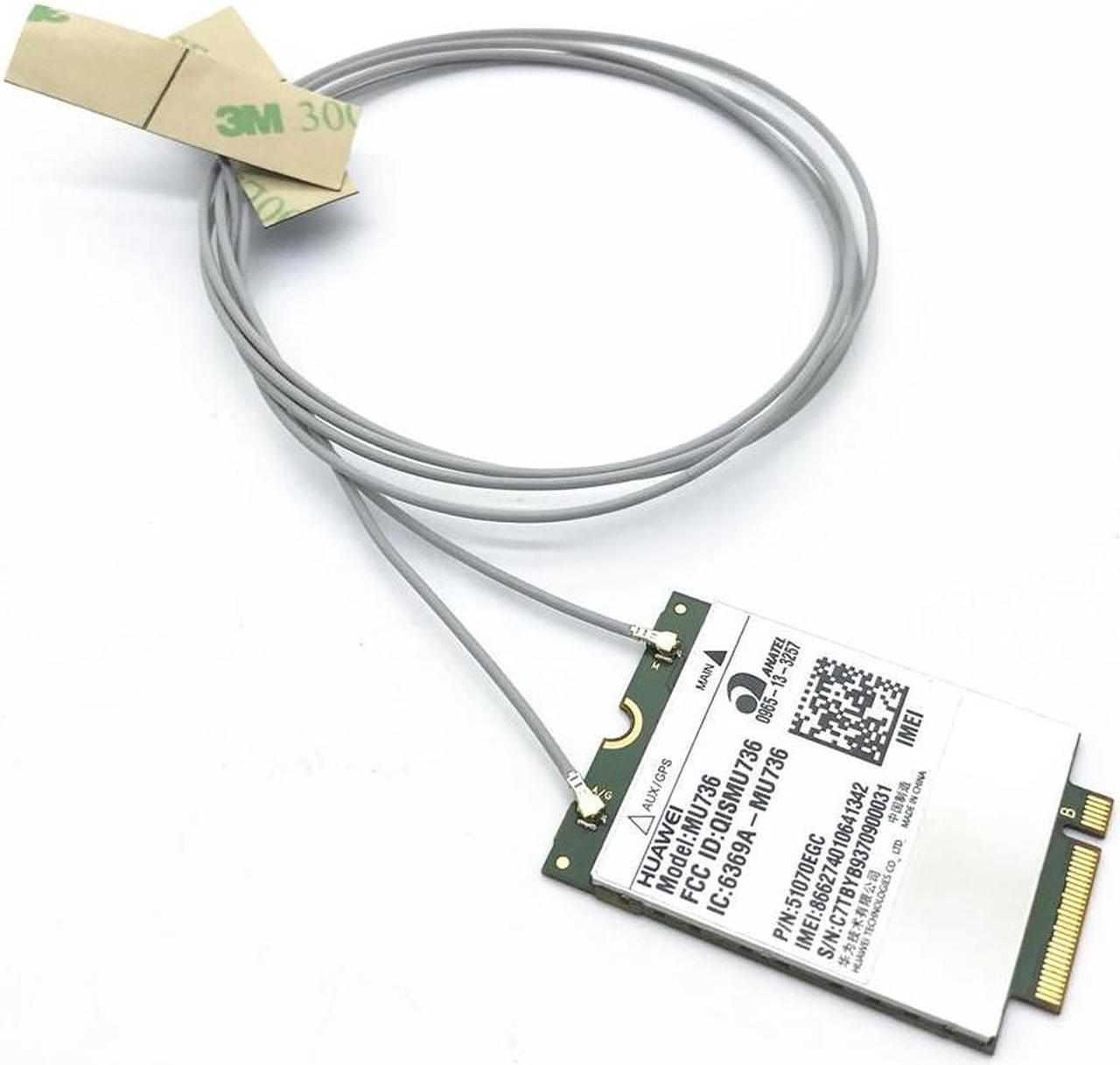 2 x MHF4 Laptop Antenna for N5321GW MU736 ME906E  EM7355 WWAN 3G/4G/LTE NGFF/M.2 for INTEL 7265 7260 8260 8265 Module