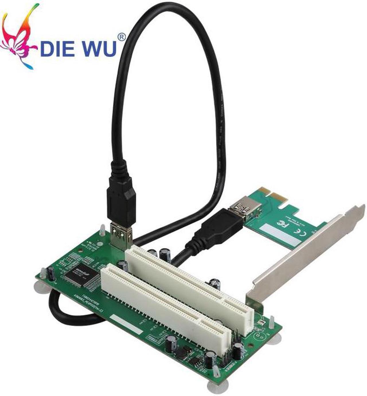 PCI-Express to PCI Adapter Card PCIe to Dual Pci Slot Expansion Card USB 3.0  Add on Cards Converter TXB024