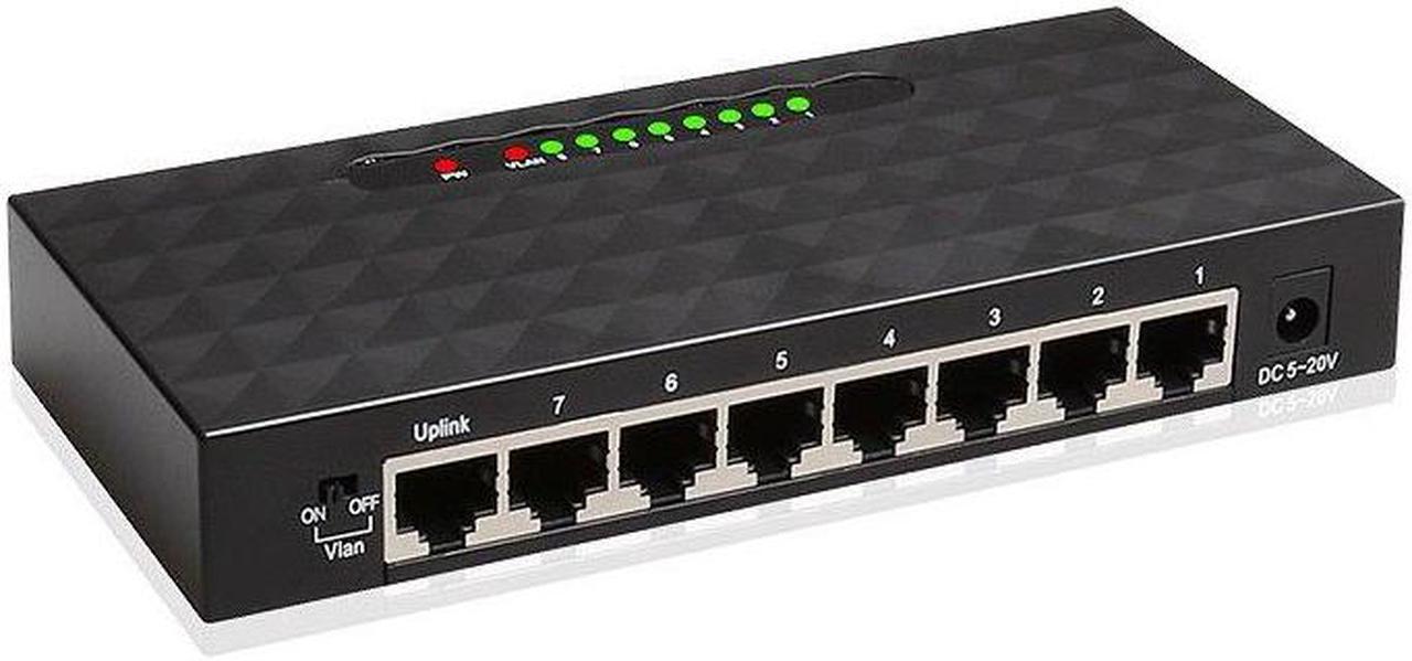 8 Port Gigabit Switch Desktop RJ45 Ethernet Switch 1000mbps Lan Hub switch 8 port Shell Plastic Network Switch US plug