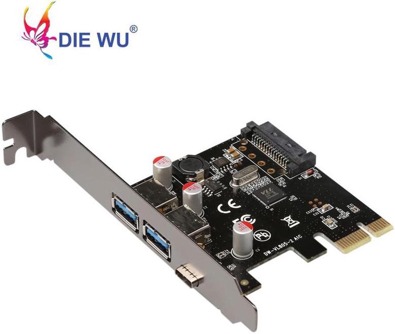 computer accessories USB 3.1 Type-C 2 usb 3.0 type-A SATA 15PIN USB header PCI-e riser Card Desktop PCI Express