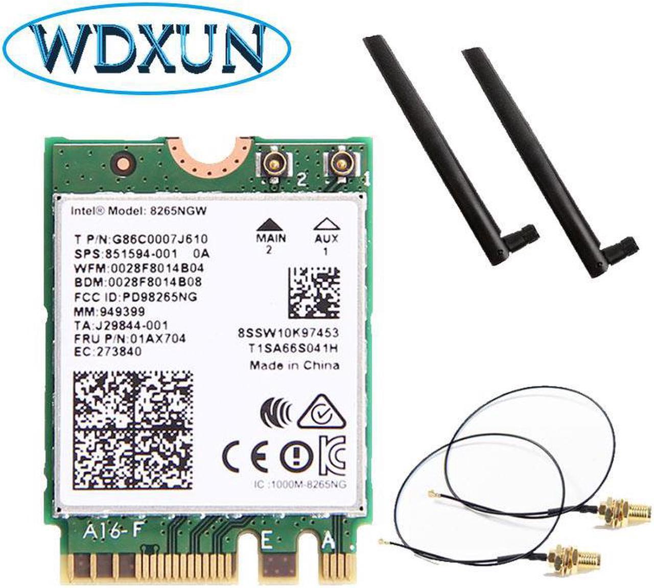 Dual Band  Wlan For Intel 8265NGW Wireless-AC 8265 NGFF 802.11ac 867Mbps 2x2 MU-MIMO WIFI BT 4.2  2.4G/5Ghz Bluetooth  Wifi Card