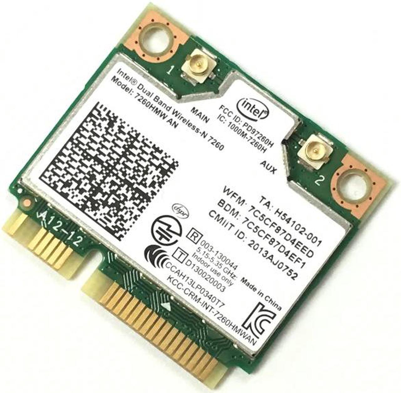 Dual band Wireless N 7260HMWAN 7260 7260hmw an Wifi Bluetooth 4.0 Card for Intel mini PCI-E 300Mbps network 2.4G/5G  717381-001