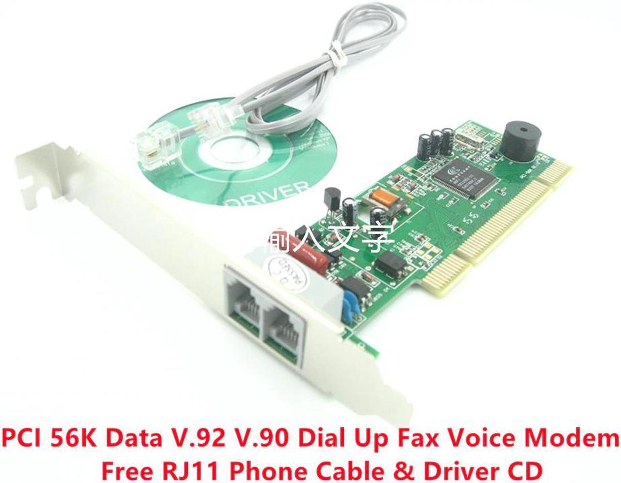 PCI Modem 56K Internal Data/Fax Voice Modem Windows XP Vista Win7/8 32 /64 bit V.92 V.90 Dial Up Fax