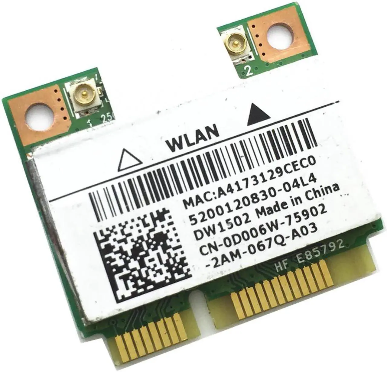 Alt view image 3 of 4 - For N5040 Wireless Wifi Card DW1502 Atheros AR9285 AR5B95 Mini PCI-e Half Size Card