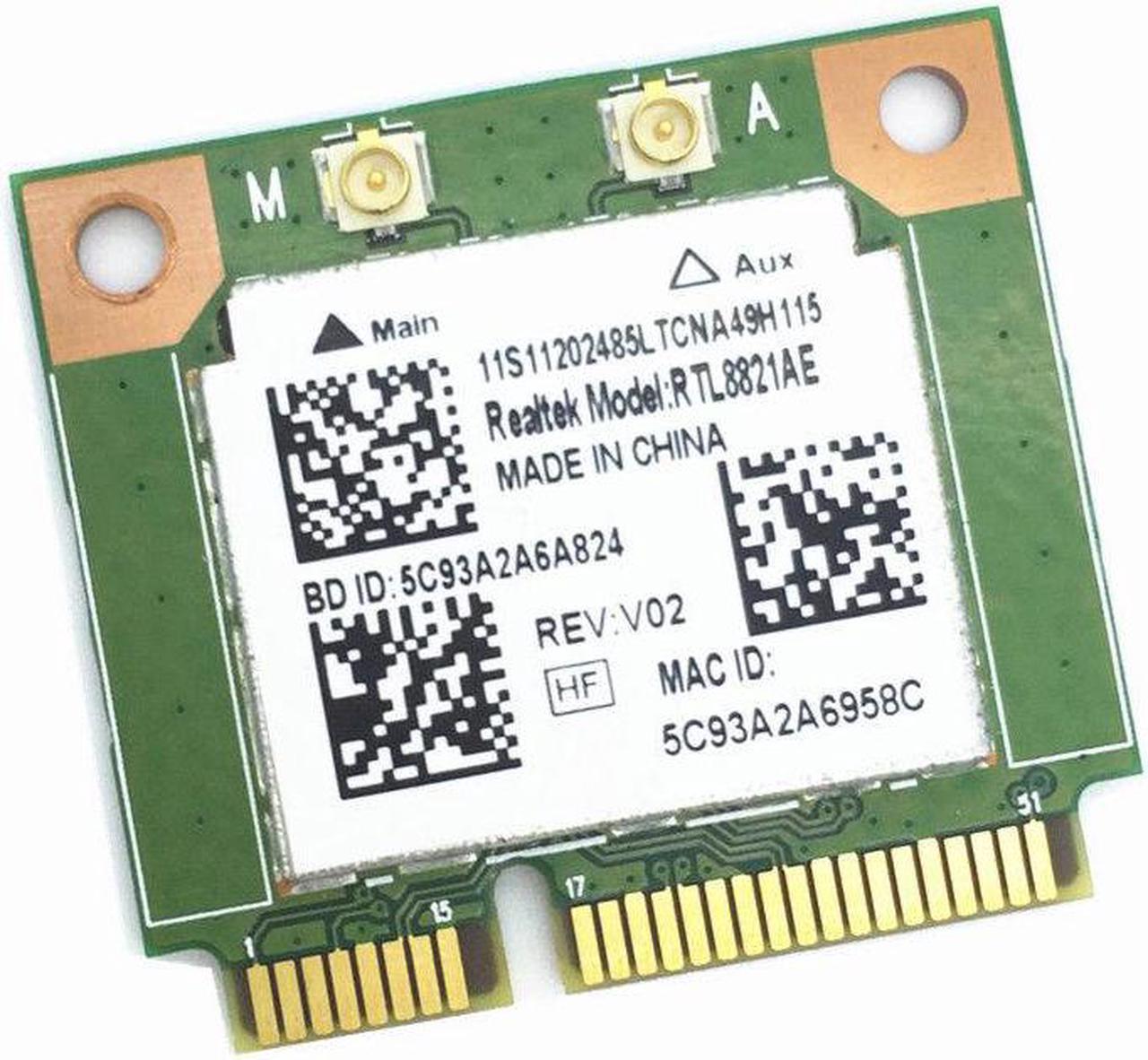 Realtek RTL8821AE 802.11AC 433Mbps WiFi Bluetooth 4.0 Combo half Mini PCI-e bluetooth Wireless wifi card