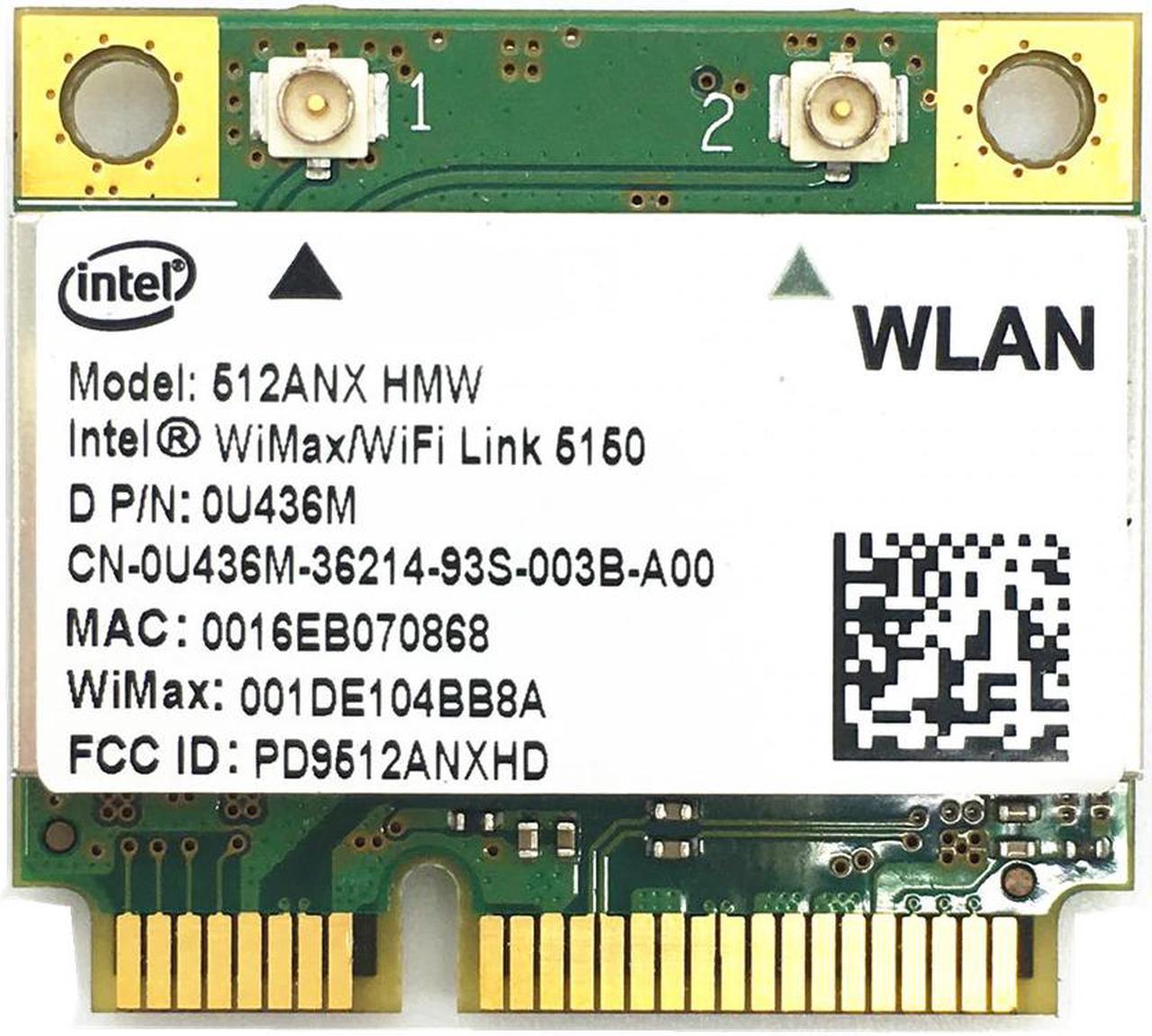 For WiMax/Wifi Link Intel 5150 512ANX 2.4/5.0GHz 300Mbps WiFi WiMax Half Size Mini PCI-E Card