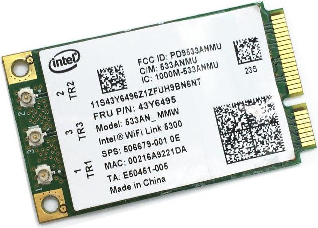 For WiFi Link  Intel 5300 AGN 533AN_MMW Mini PCI-E Wireless Card 802.11a/b/g/n 2.4/5.0 GHz 450 Mbps for  X200 X200S X300