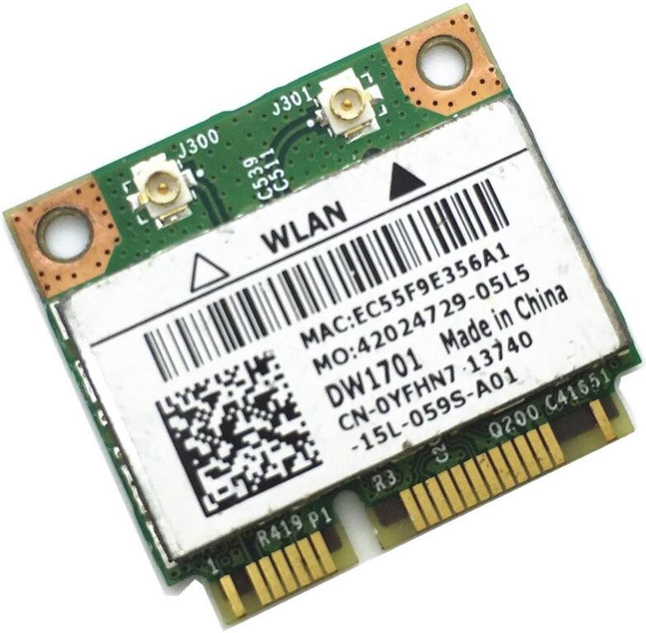 For BCM94313HMGB BCM2070 BCM4313 DW1701 YFHN7 Half Mini PCI Express BT Bluetooth WLAN Wireless Card