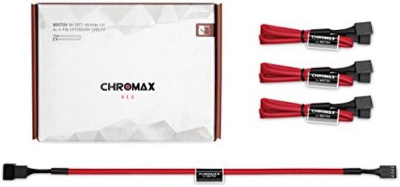 Noctua NA-SEc1 chromax.red, 3-Pin/4-Pin Extension cables (30cm, Red)