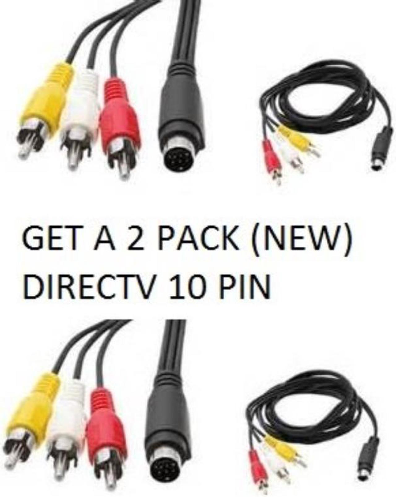 Computer Accessories DIREC TV 10 PIN Composite Video Cable AV C31 C41 C41W Client RCA A/V 10PINCOMPOS