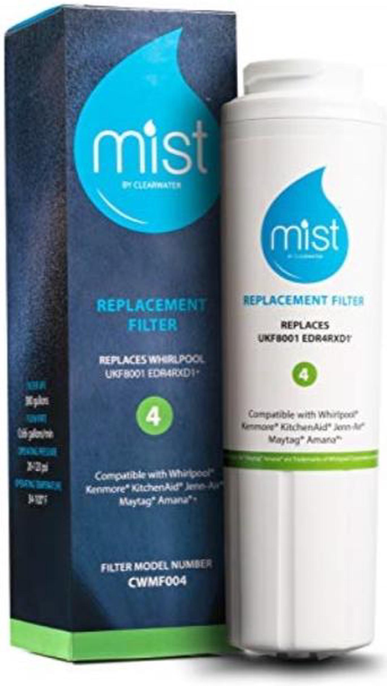 Main image of Mist UKF8001 Replacement For Whirlpool Maytag 4396395 EDR4RXD1 Pur Filter 4 Kenmore 46-9005 Refrigerator Water Filter