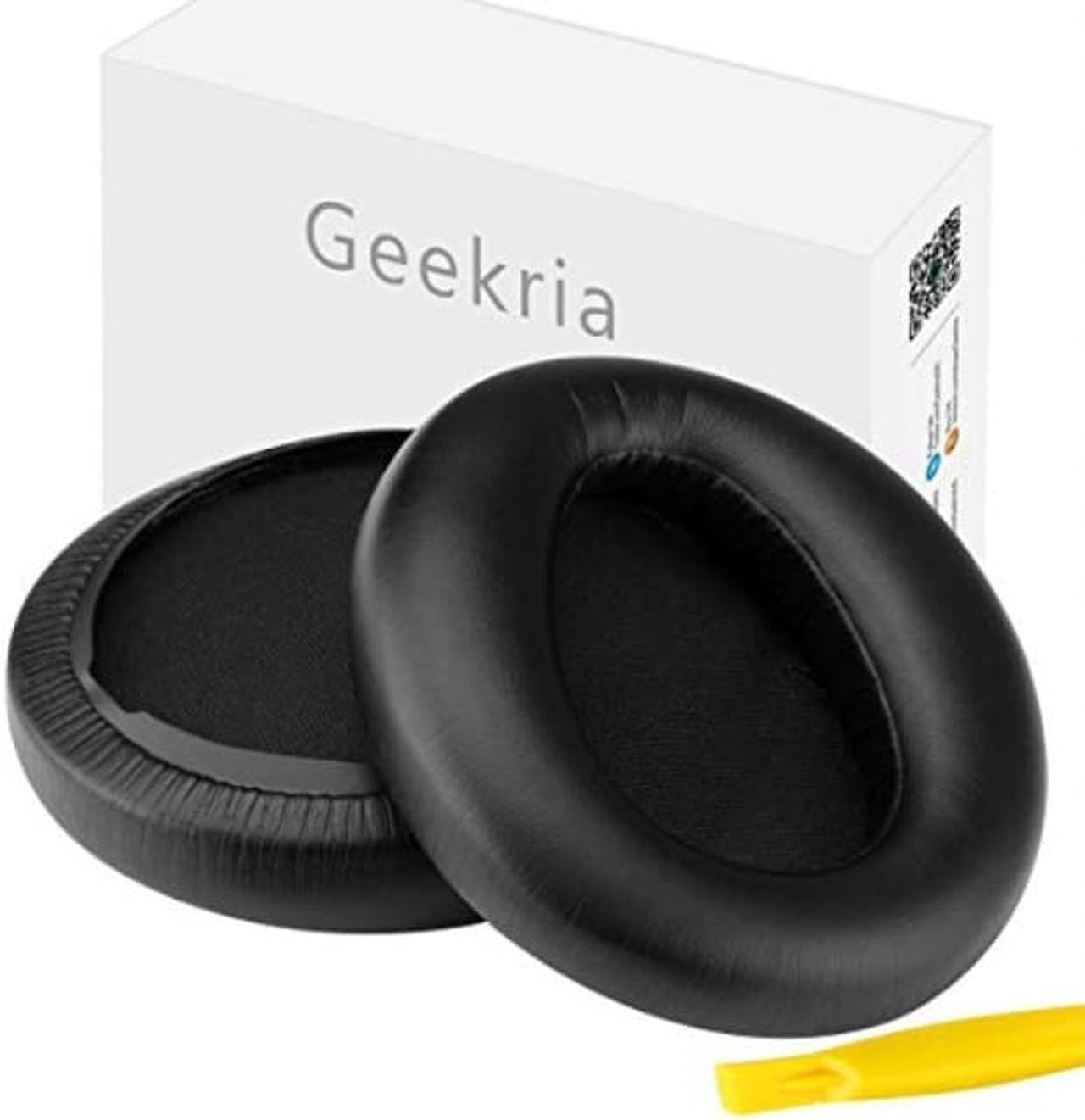 Alt view image 10 of 12 - Geekria QuickFit Protein Leather Replacement Ear Pads for SONY MDR-10RBT, MDR-10RNC, MDR-10R Headphones Ear Cushions, Headset Earpads, Ear Cups Repair Parts (Black)