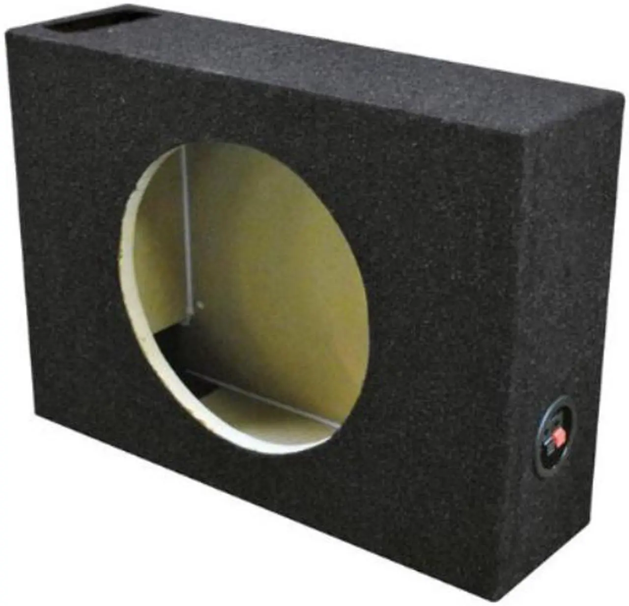 Alt view image 7 of 7 - QPower SHALLOW110 Single 10 Inch Vented Shallow Subwoofer Sub Box Enclosure