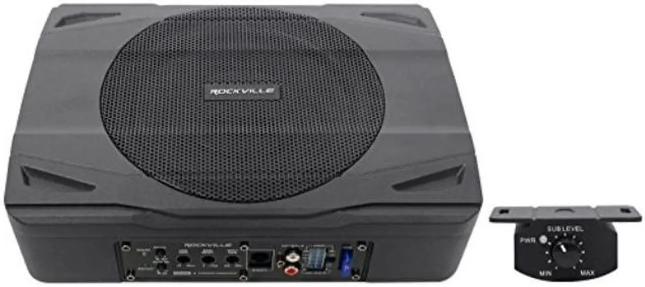 Alt view image 16 of 18 - rockville ss8p 400w 8" cast aluminum slim underseat active powered car/truck subwoofer sub