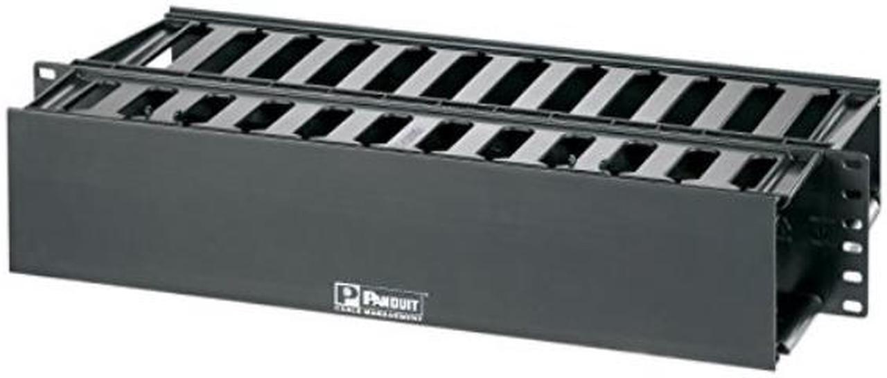 Alt view image 5 of 11 - Panduit WMPF1E PANDUIT PatchLink Horizontal Cable Manager - Cable Manager - Black - 2U Rack Height - 19" Panel Width