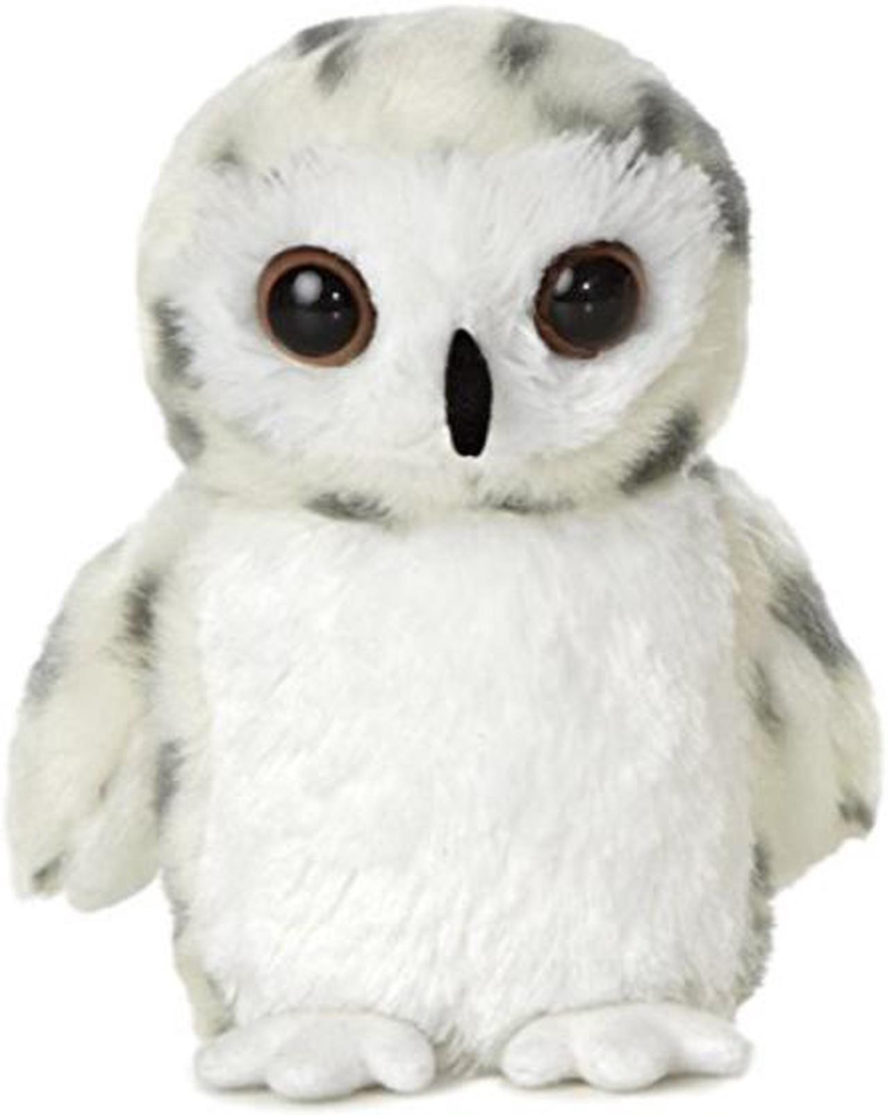 Alt view image 3 of 6 - Aurora® - Small White Mini Flopsie - 8" Snowy Owl - Adorable Stuffed Animal