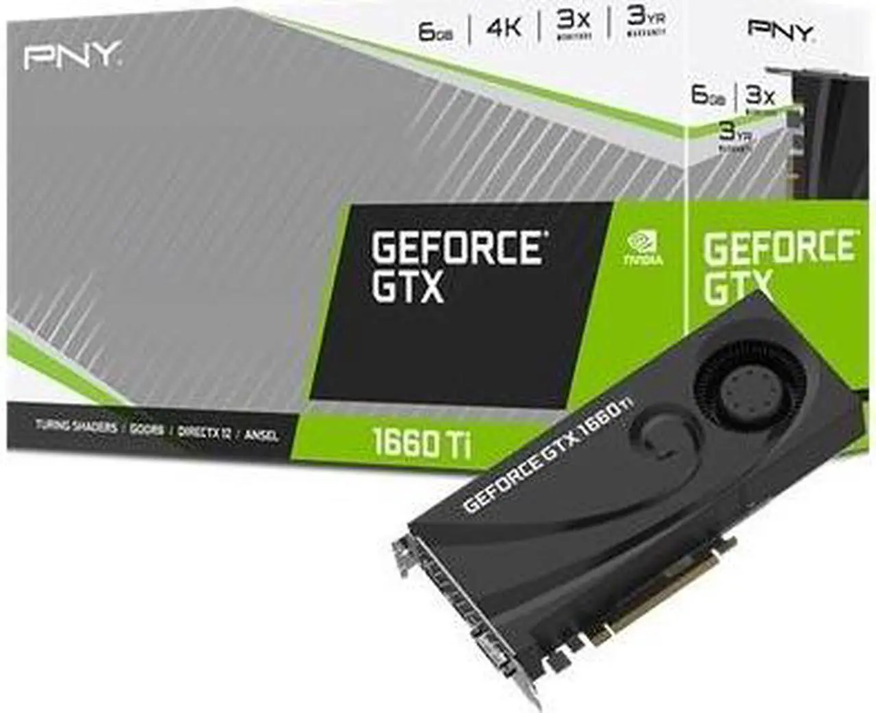 Alt view image 3 of 3 - PNY GeForce GTX 1660 Ti Graphic Card - 1.50 GHz Core - 1.77 GHz Boost Clock - 6GB GDDR6 - Dual Slot Space Required